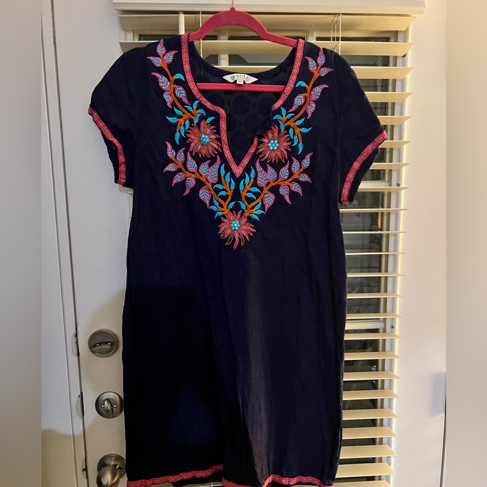 Colorful embroidered coverup